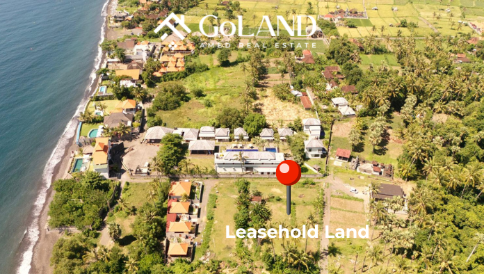 aerial view of land for lease in Melasti Amed, Bali